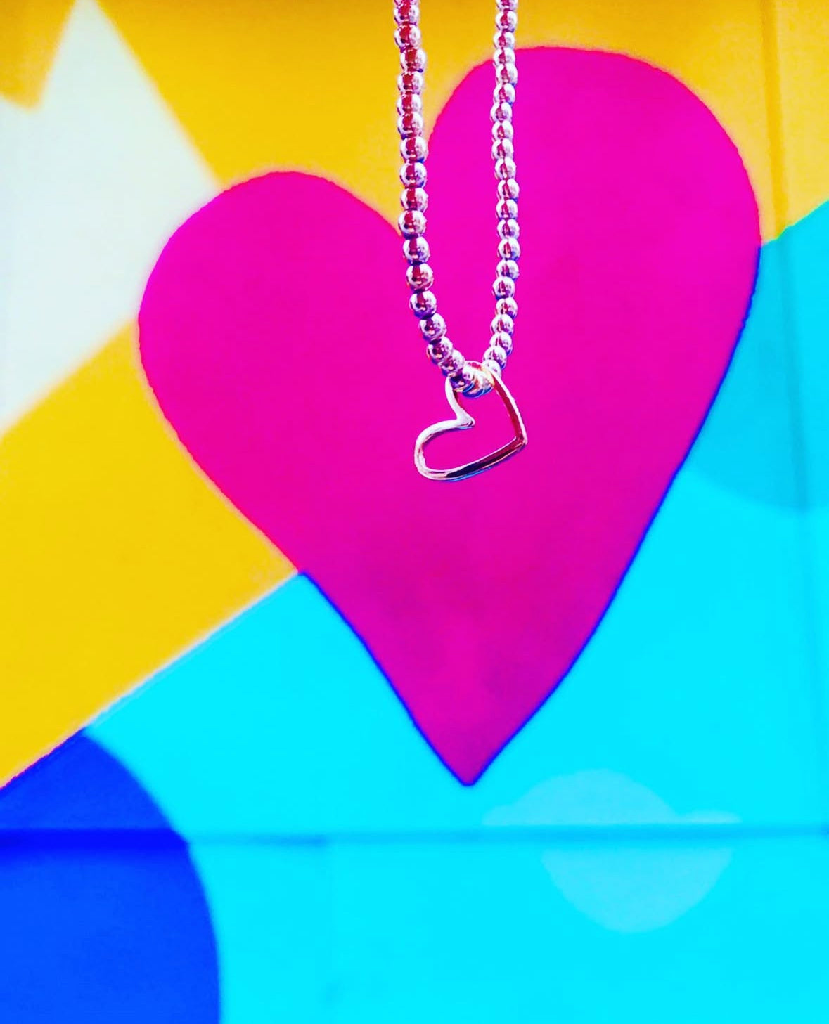 Floating heart bracelet