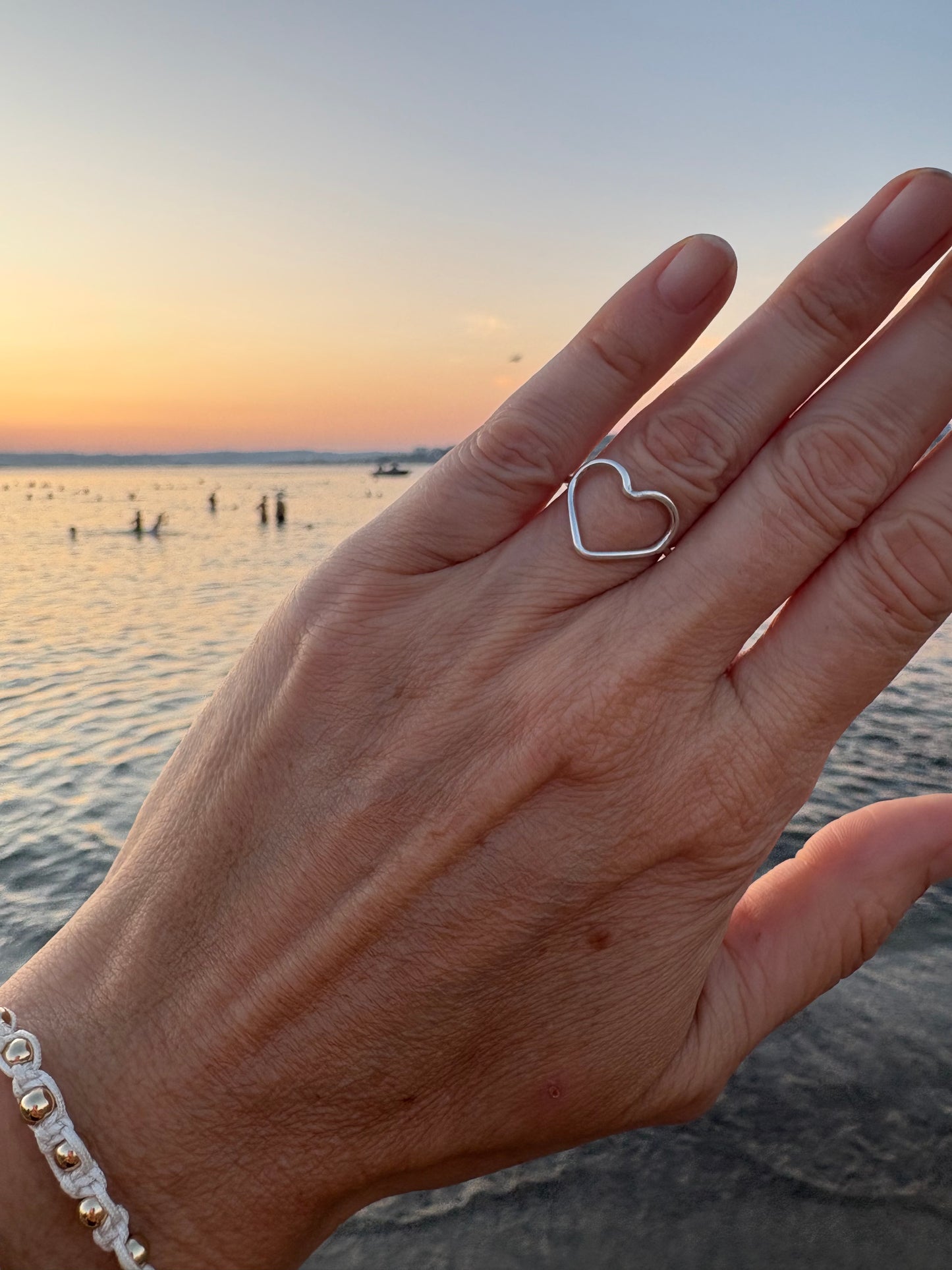 Sterling Silver Open Heart Ring