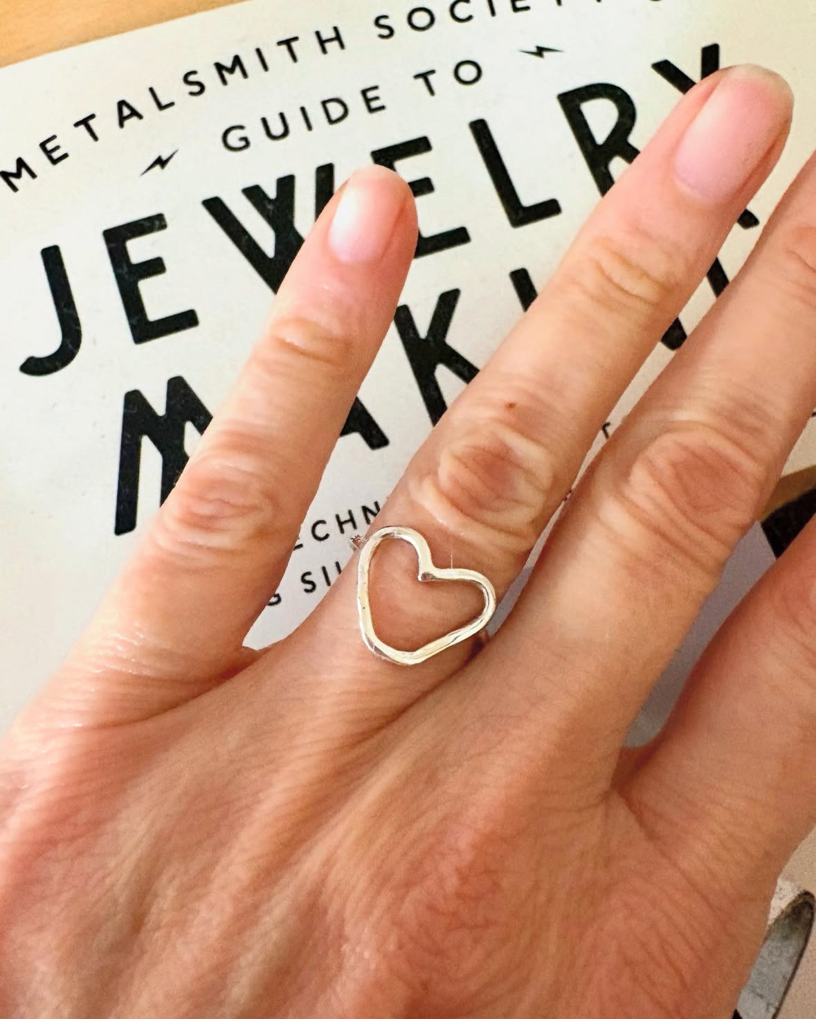 Sterling Silver Open Heart Ring