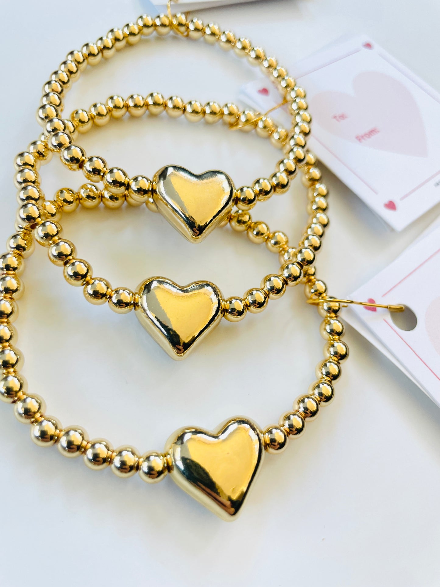 Puffy Heart Bracelet - Gold Plated