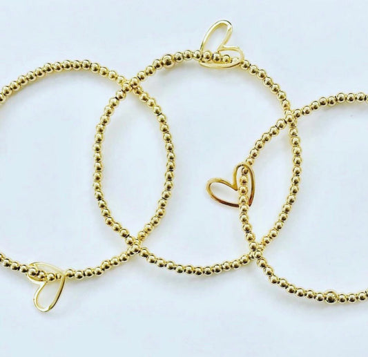 Floating heart bracelet