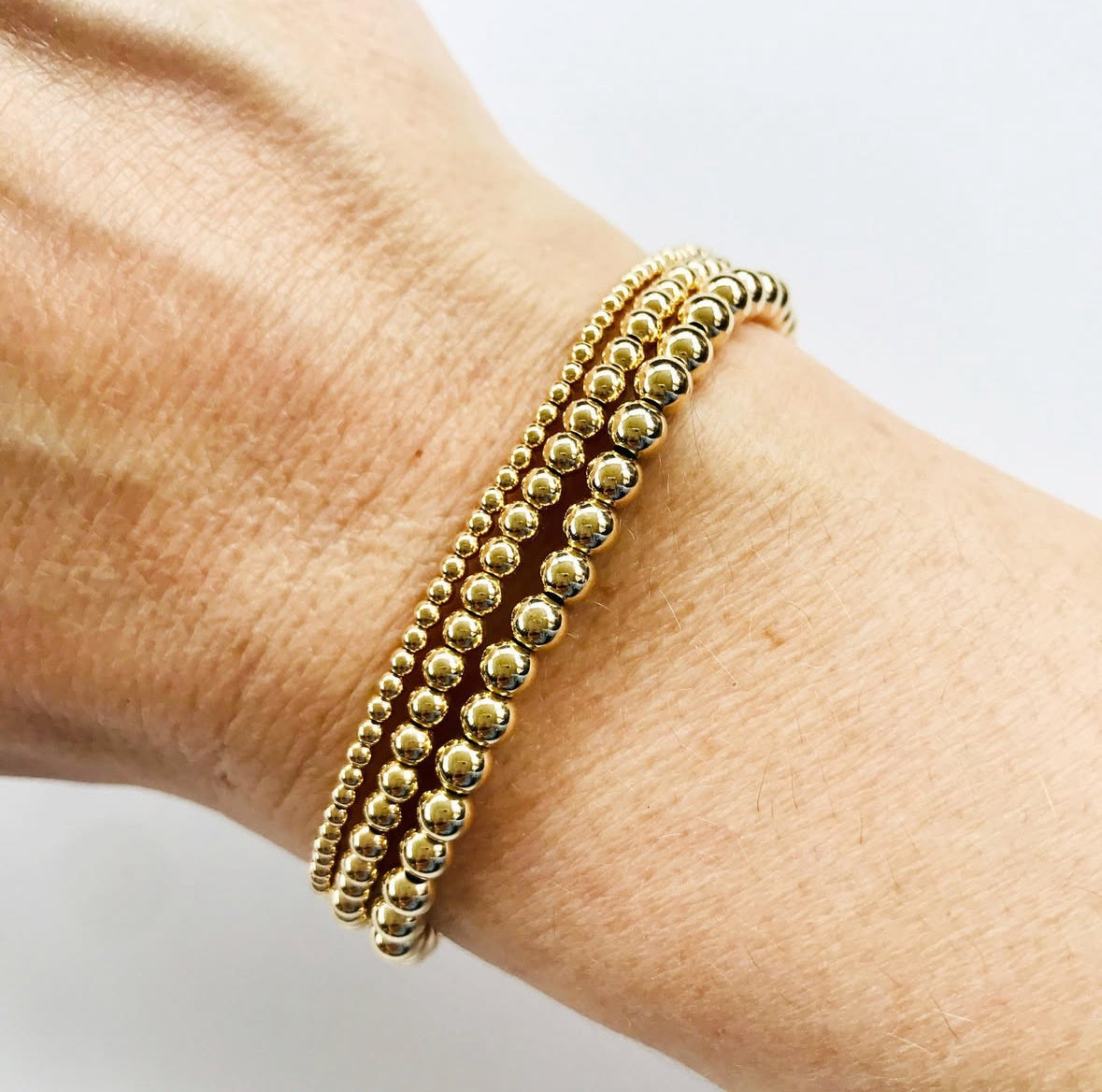 Gold Plated Stack of 3 Bracelets