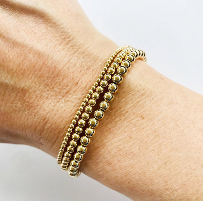Gold Plated Stack of 3 Bracelets