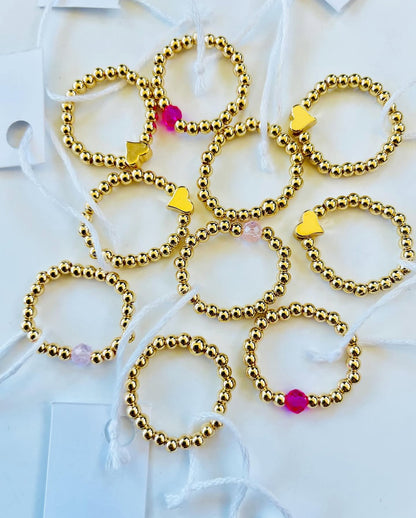 Stretchy beaded rings - Stack of 3