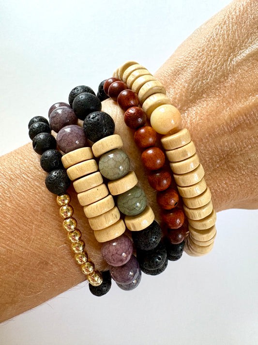 Earthy Fall Bracelet Stack