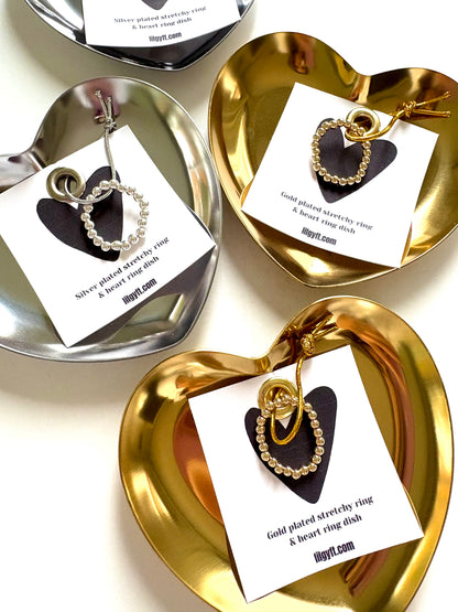 Stretchy Ring & Heart Ring Dish - GIFT SET