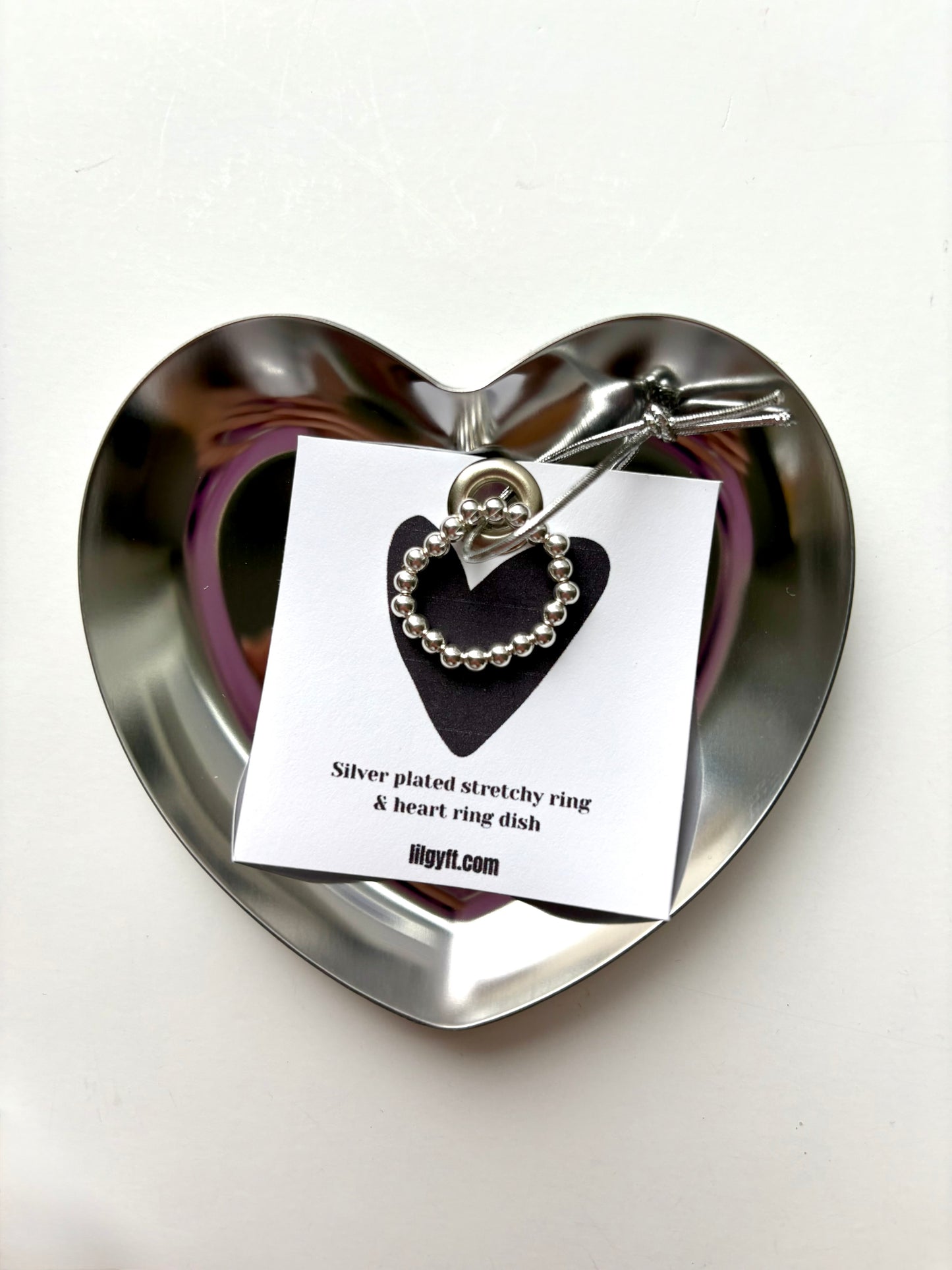 Stretchy Ring & Heart Ring Dish - GIFT SET