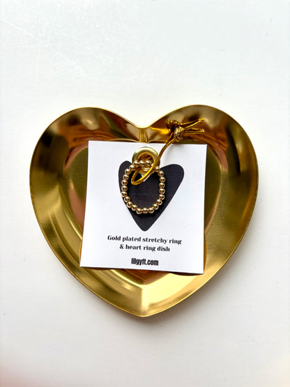 Stretchy Ring & Heart Ring Dish - GIFT SET