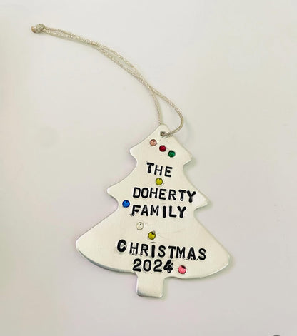 Tree Ornament - Custom Hand Stamped