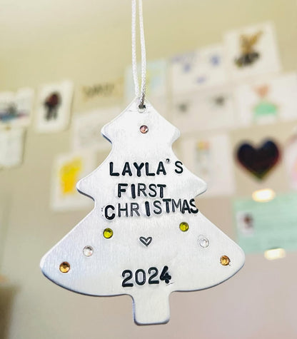 Tree Ornament - Custom Hand Stamped